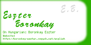 eszter boronkay business card